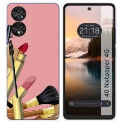 Funda Silicona para TCL 40 NXTPAPER diseño Brochas Dibujos