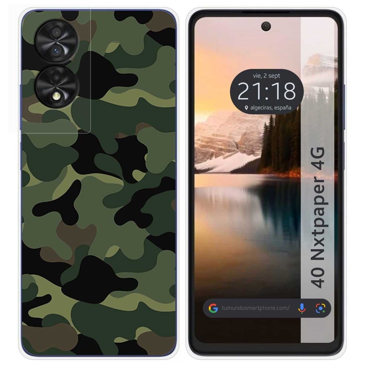 Funda Silicona para TCL 40 NXTPAPER diseño Camuflaje Dibujos