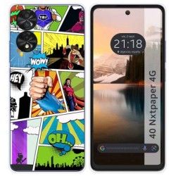 Funda Silicona para TCL 40 NXTPAPER diseño Comic Dibujos