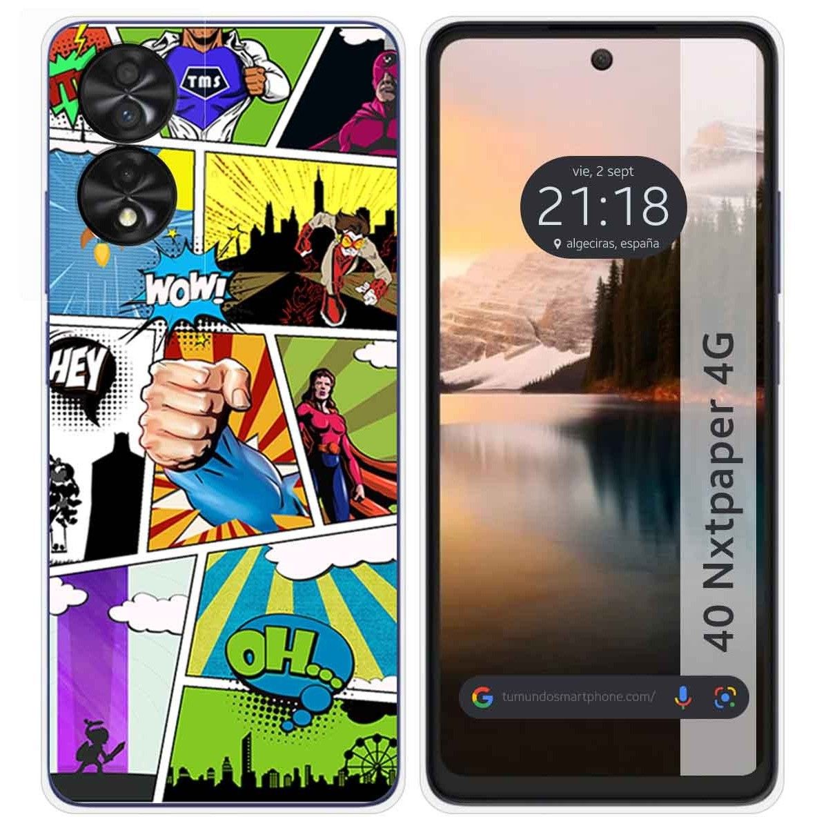 Funda Silicona para TCL 40 NXTPAPER diseño Comic Dibujos