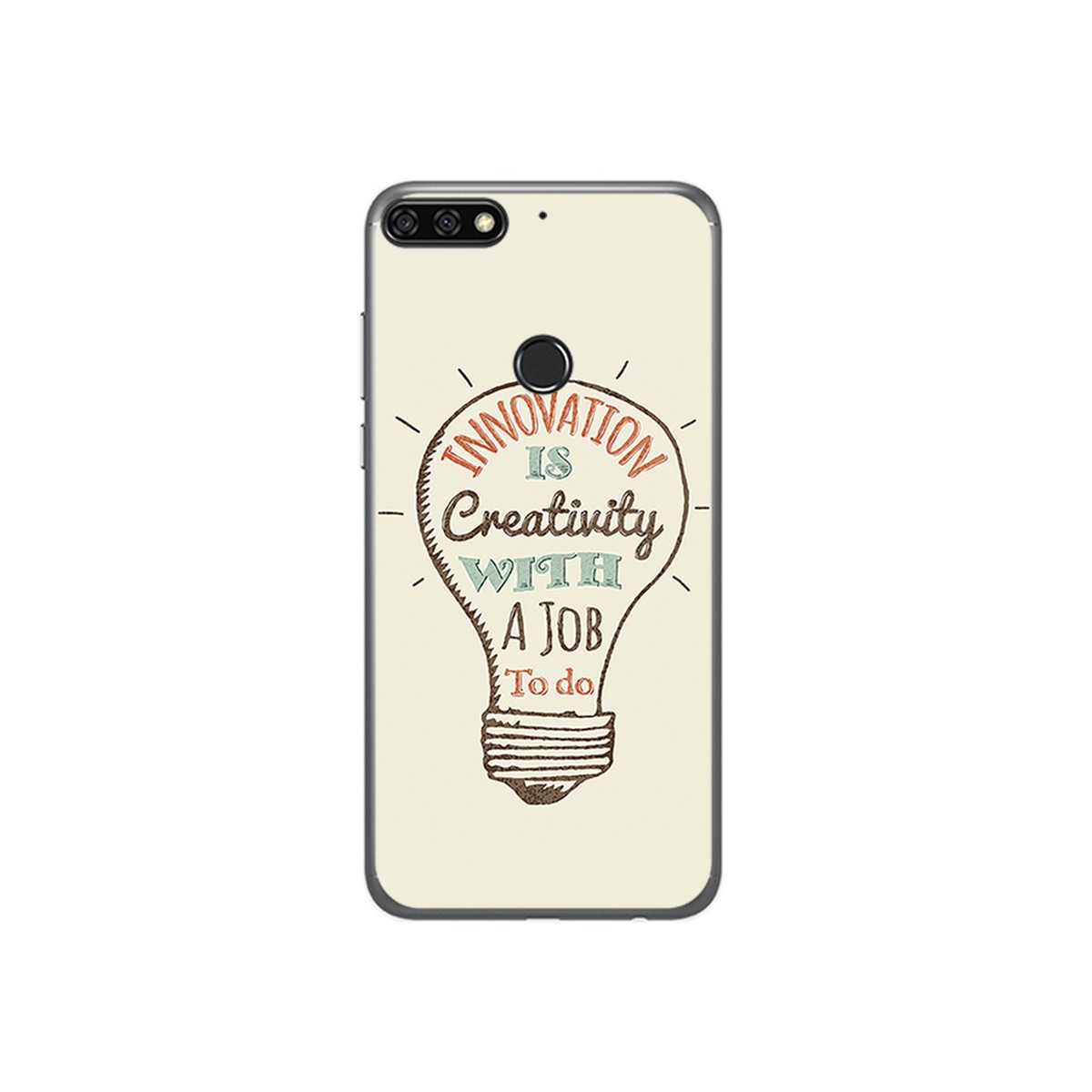 Funda Gel Tpu para Huawei Honor 7C / Y7 2018 Diseño Creativity Dibujos