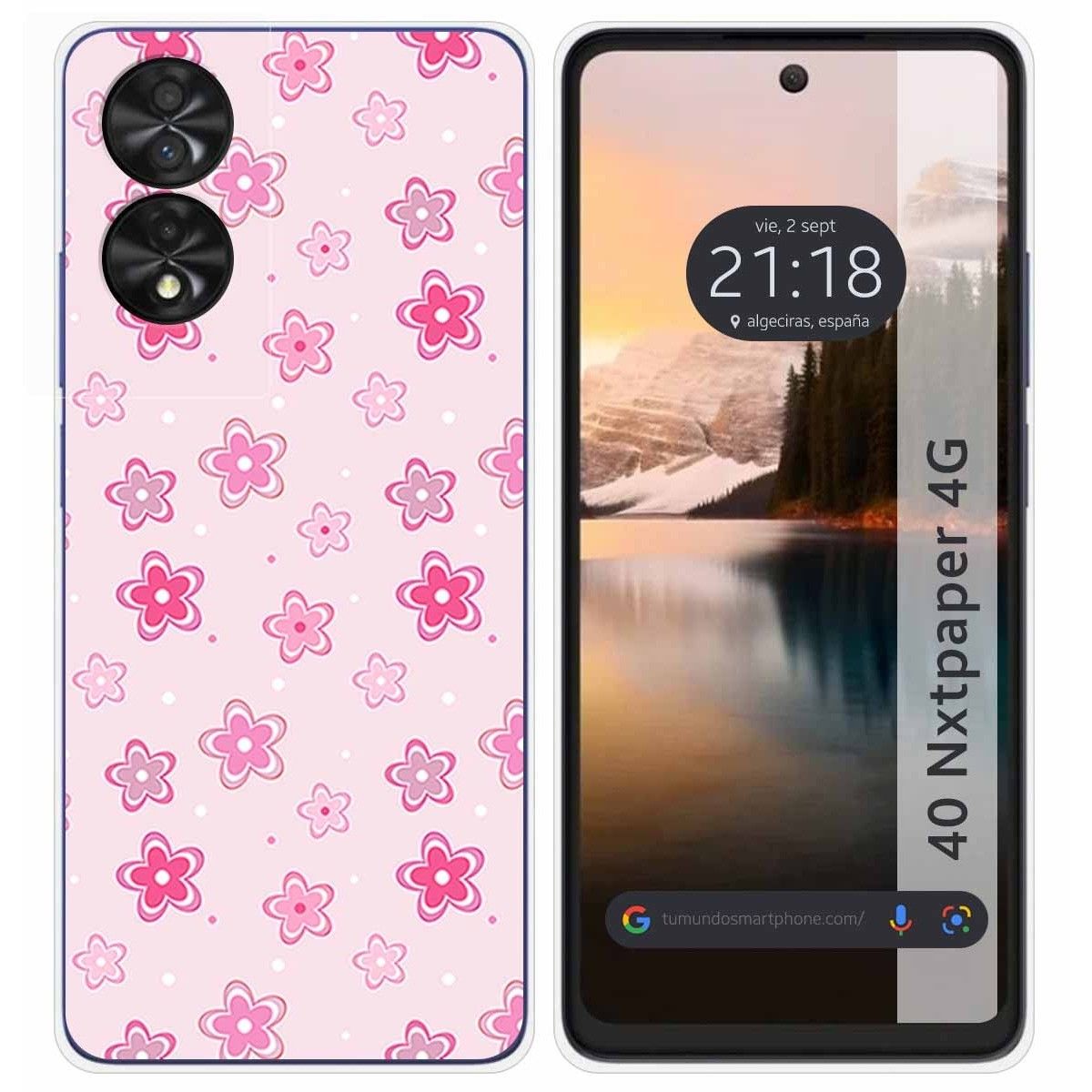 Funda Silicona para TCL 40 NXTPAPER diseño Flores Dibujos