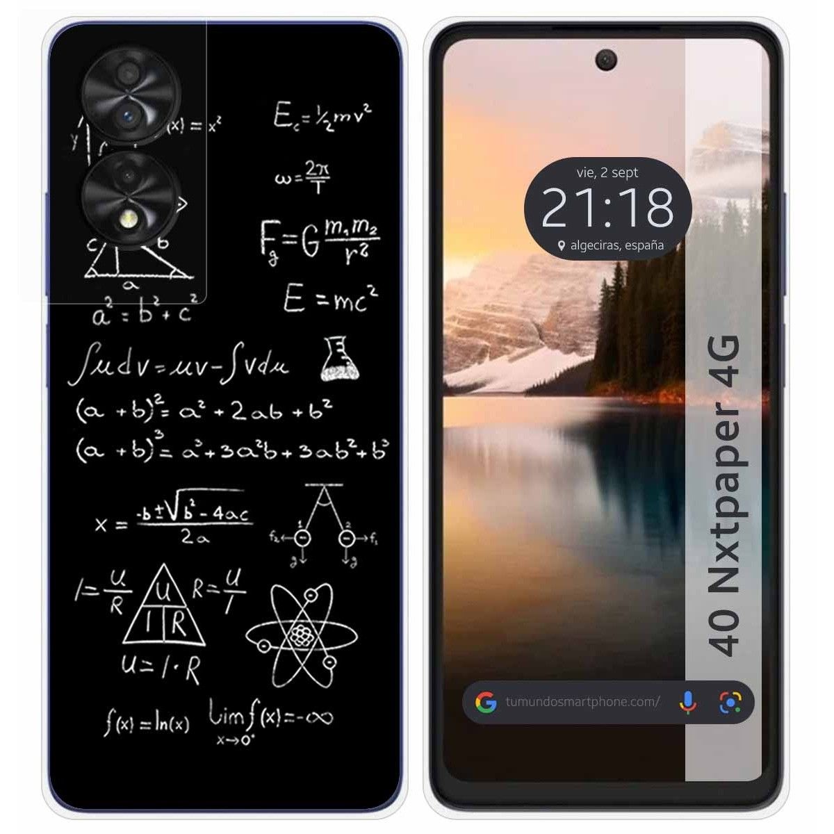 Funda Silicona para TCL 40 NXTPAPER diseño Formulas Dibujos