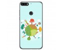 Funda Gel Tpu para Huawei Honor 7C / Y7 2018 Diseño Familia Dibujos