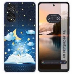 Funda Silicona para TCL 40 NXTPAPER diseño Libro Cuentos Dibujos