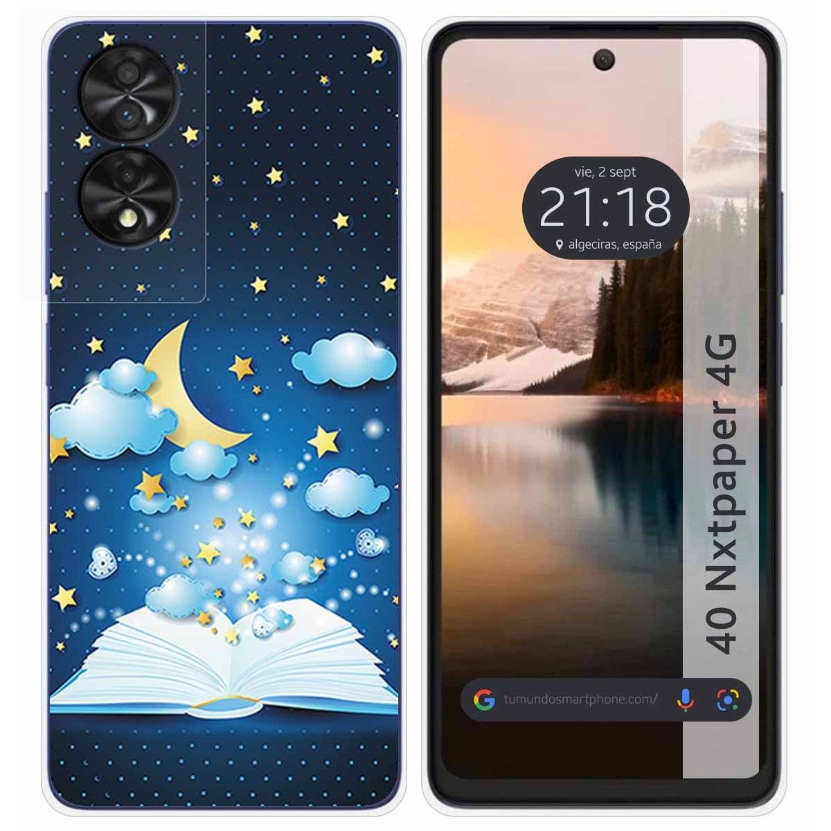 Funda Silicona para TCL 40 NXTPAPER diseño Libro Cuentos Dibujos