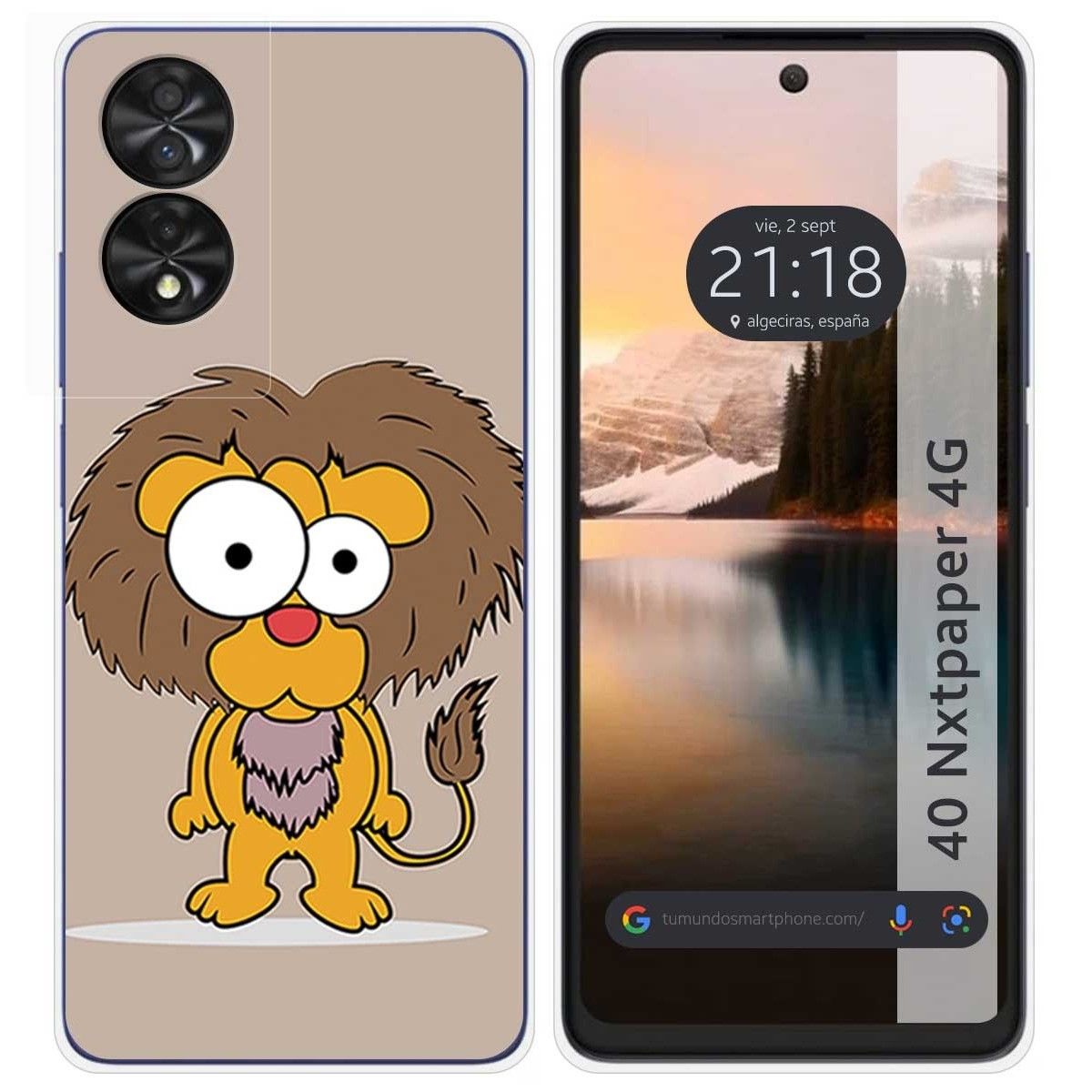 Funda Silicona para TCL 40 NXTPAPER diseño Leon Dibujos