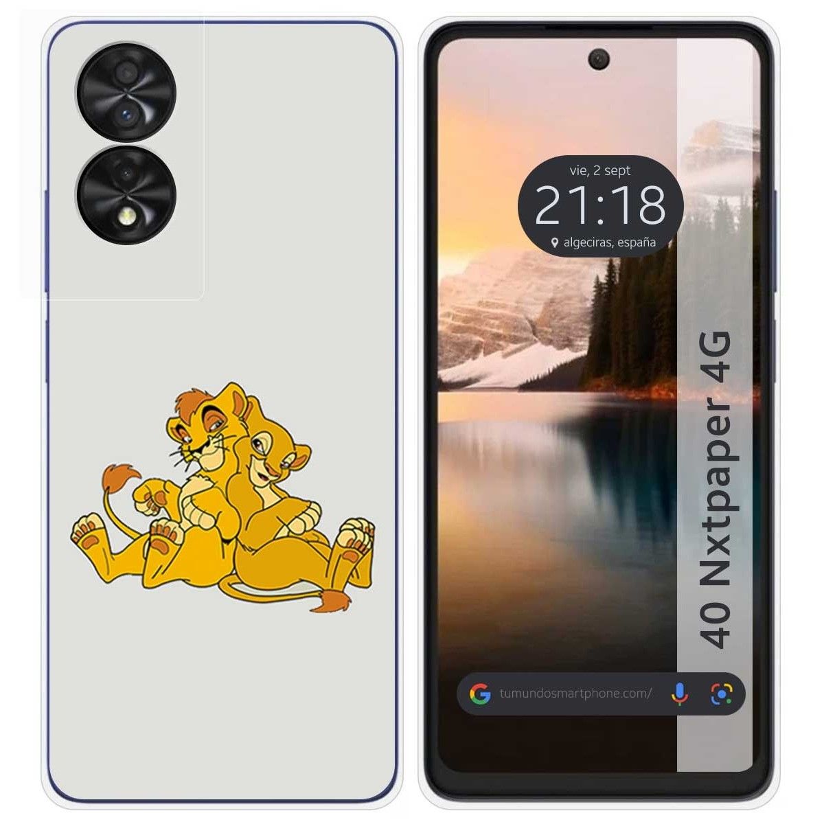 Funda Silicona para TCL 40 NXTPAPER diseño Leones Dibujos