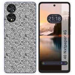 Funda Silicona para TCL 40 NXTPAPER diseño Letras Dibujos