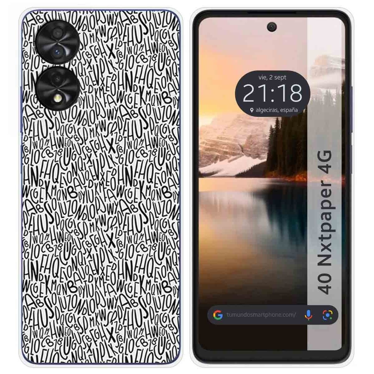 Funda Silicona para TCL 40 NXTPAPER diseño Letras Dibujos