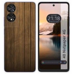 Funda Silicona para TCL 40 NXTPAPER diseño Madera Dibujos