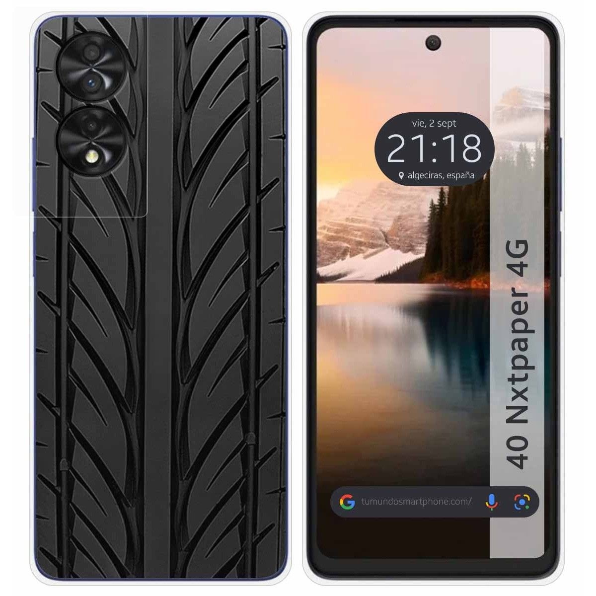 Funda Silicona para TCL 40 NXTPAPER diseño Neumatico Dibujos