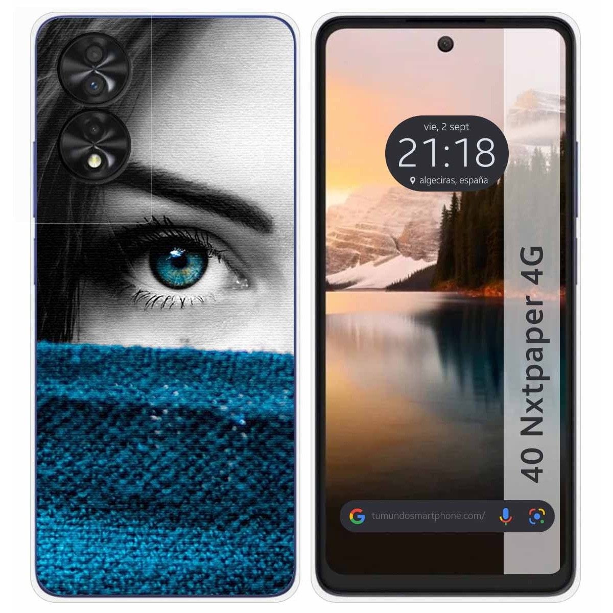 Funda Silicona para TCL 40 NXTPAPER diseño Ojo Dibujos