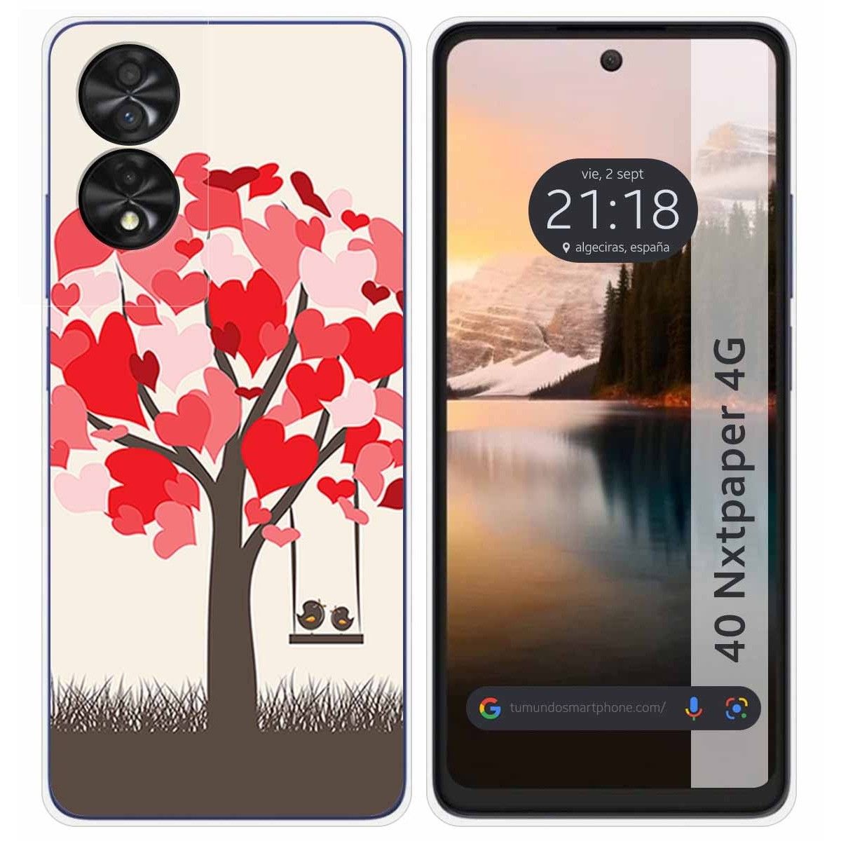 Funda Silicona para TCL 40 NXTPAPER diseño Pajaritos Dibujos