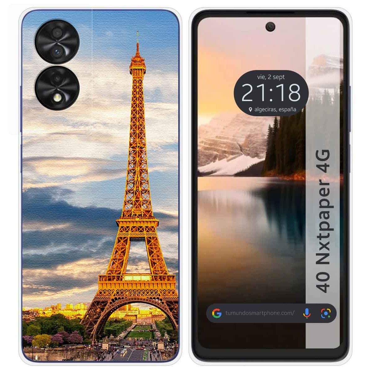 Funda Silicona para TCL 40 NXTPAPER diseño Paris Dibujos