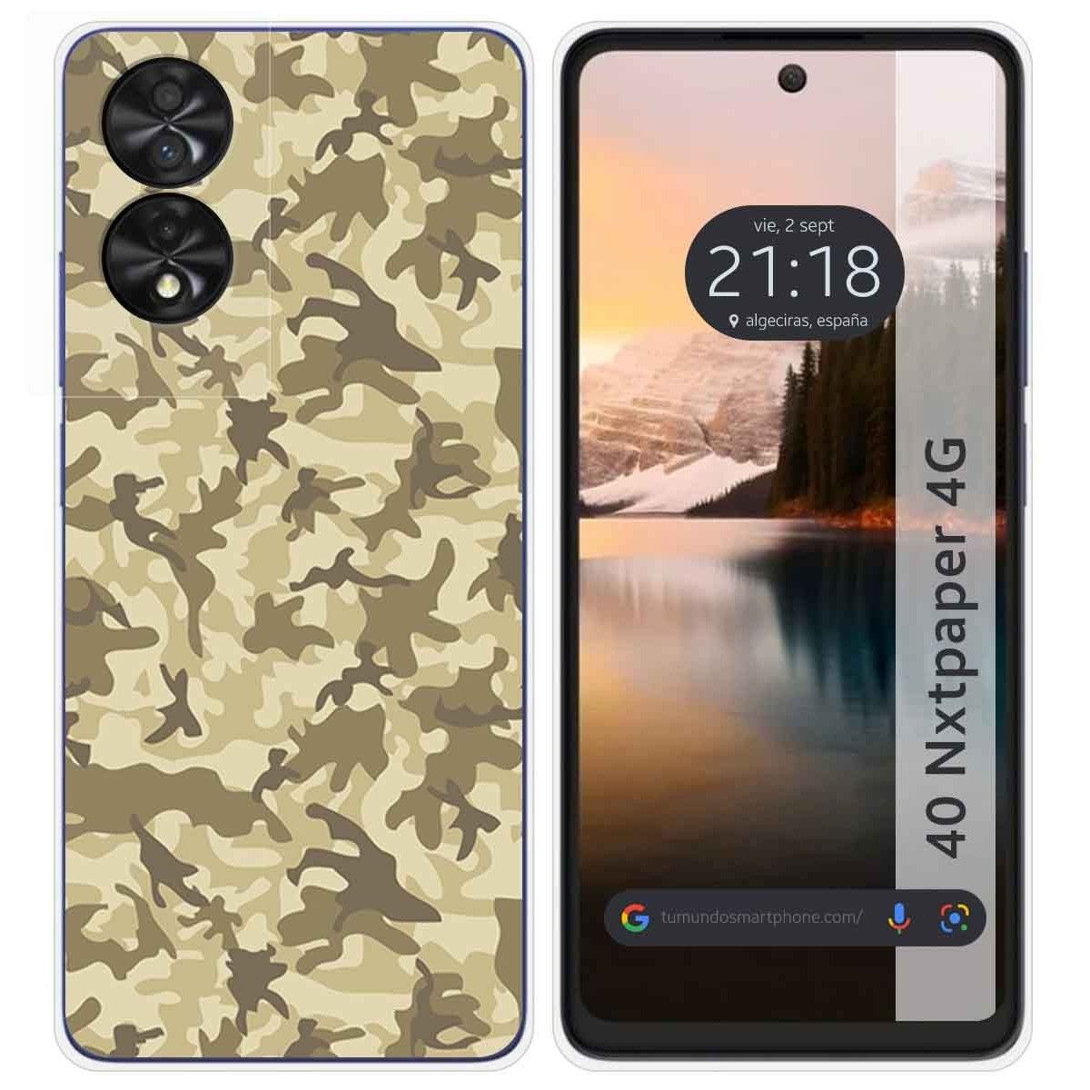 Funda Silicona para TCL 40 NXTPAPER diseño Sand Camuflaje Dibujos