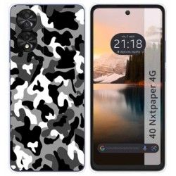 Funda Silicona para TCL 40 NXTPAPER diseño Snow Camuflaje Dibujos