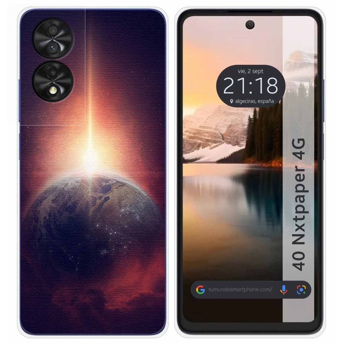 Funda Silicona para TCL 40 NXTPAPER diseño Tierra Dibujos