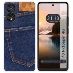 Funda Silicona para TCL 40 NXTPAPER diseño Vaquero Dibujos