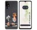 Funda Silicona Transparente para TCL 40 NXTPAPER 5G diseño Avestruz Dibujos