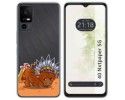 Funda Silicona Transparente para TCL 40 NXTPAPER 5G diseño Bufalo Dibujos