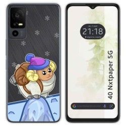 Funda Silicona Transparente para TCL 40 NXTPAPER 5G diseño Cabra Dibujos