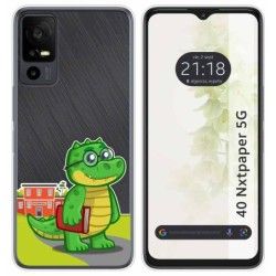 Funda Silicona Transparente para TCL 40 NXTPAPER 5G diseño Coco Dibujos