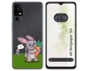 Funda Silicona Transparente para TCL 40 NXTPAPER 5G diseño Conejo Dibujos