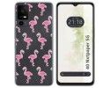 Funda Silicona Transparente para TCL 40 NXTPAPER 5G diseño Flamenco Dibujos