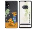 Funda Silicona Transparente para TCL 40 NXTPAPER 5G diseño Jirafa Dibujos