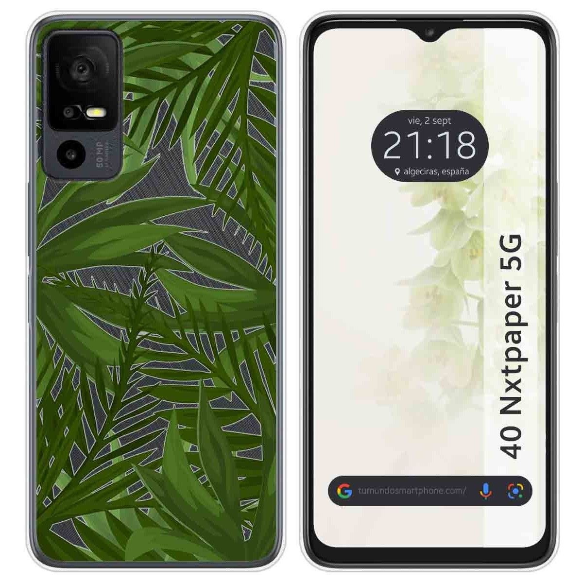 Funda Silicona Transparente para TCL 40 NXTPAPER 5G diseño Jungla Dibujos
