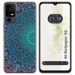 Funda Silicona Transparente para TCL 40 NXTPAPER 5G diseño Mandala Dibujos