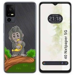 Funda Silicona Transparente para TCL 40 NXTPAPER 5G diseño Mono Dibujos