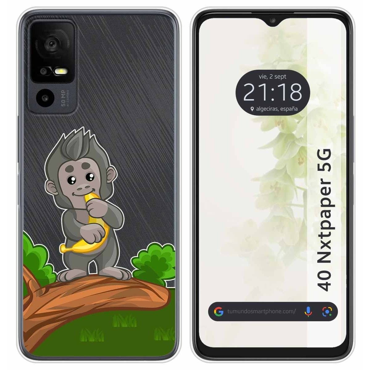 Funda Silicona Transparente para TCL 40 NXTPAPER 5G diseño Mono Dibujos