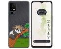Funda Silicona Transparente para TCL 40 NXTPAPER 5G diseño Panda Dibujos