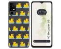 Funda Silicona Transparente para TCL 40 NXTPAPER 5G diseño Pato Dibujos