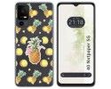 Funda Silicona Transparente para TCL 40 NXTPAPER 5G diseño Piña Dibujos