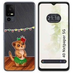 Funda Silicona Transparente para TCL 40 NXTPAPER 5G diseño Suricata Dibujos