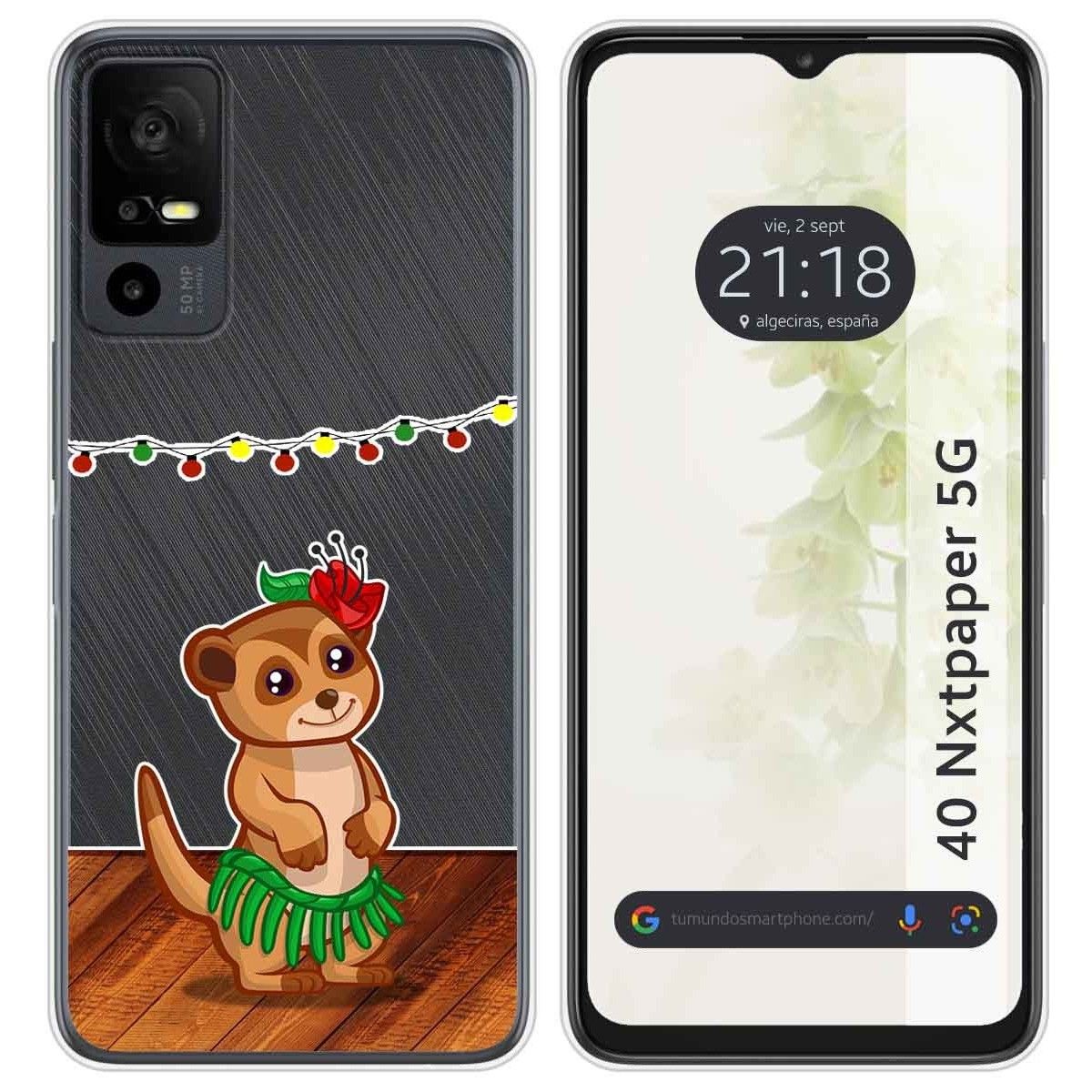 Funda Silicona Transparente para TCL 40 NXTPAPER 5G diseño Suricata Dibujos