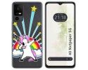 Funda Silicona Transparente para TCL 40 NXTPAPER 5G diseño Unicornio Dibujos
