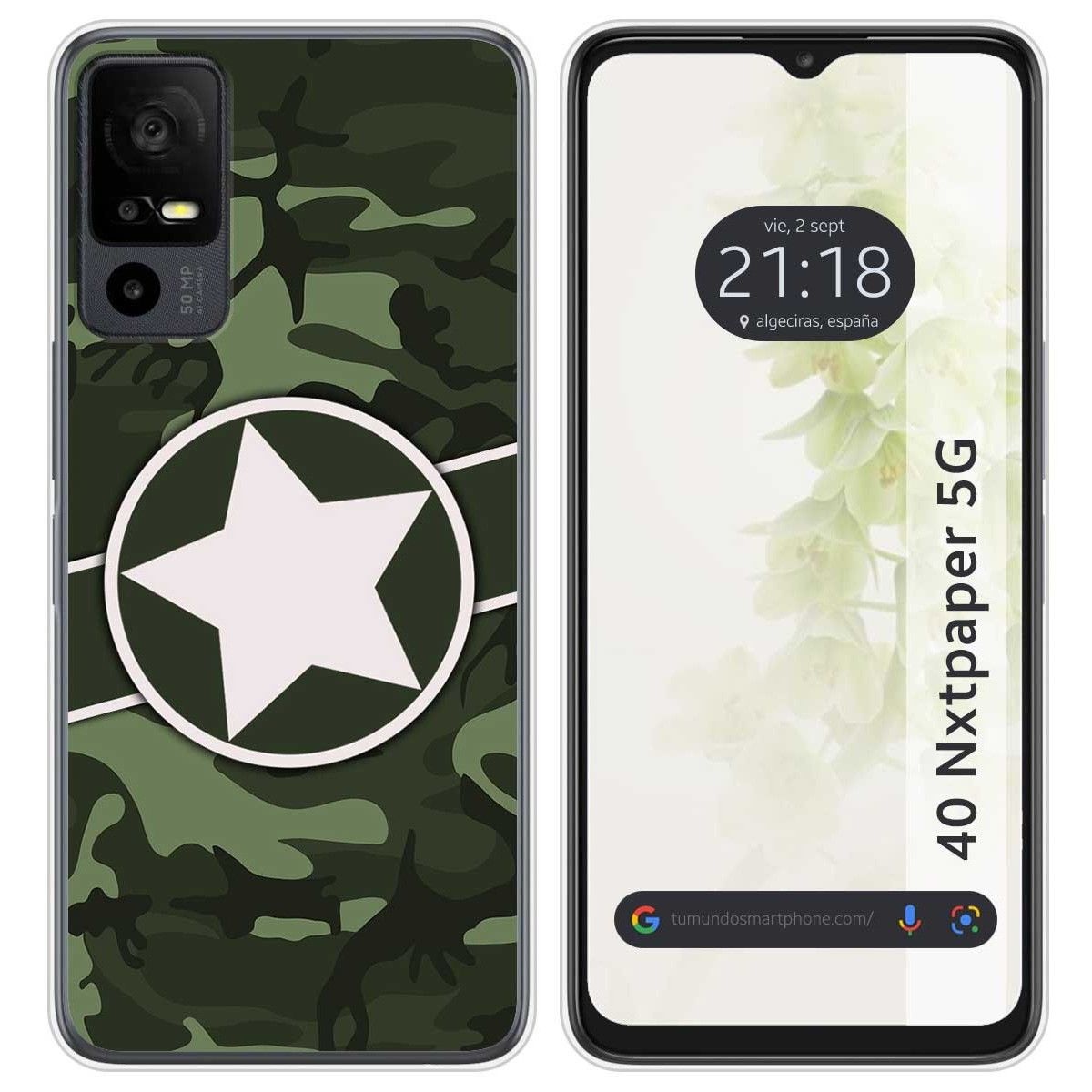 Funda Silicona para TCL 40 NXTPAPER 5G diseño Camuflaje 01 Dibujos