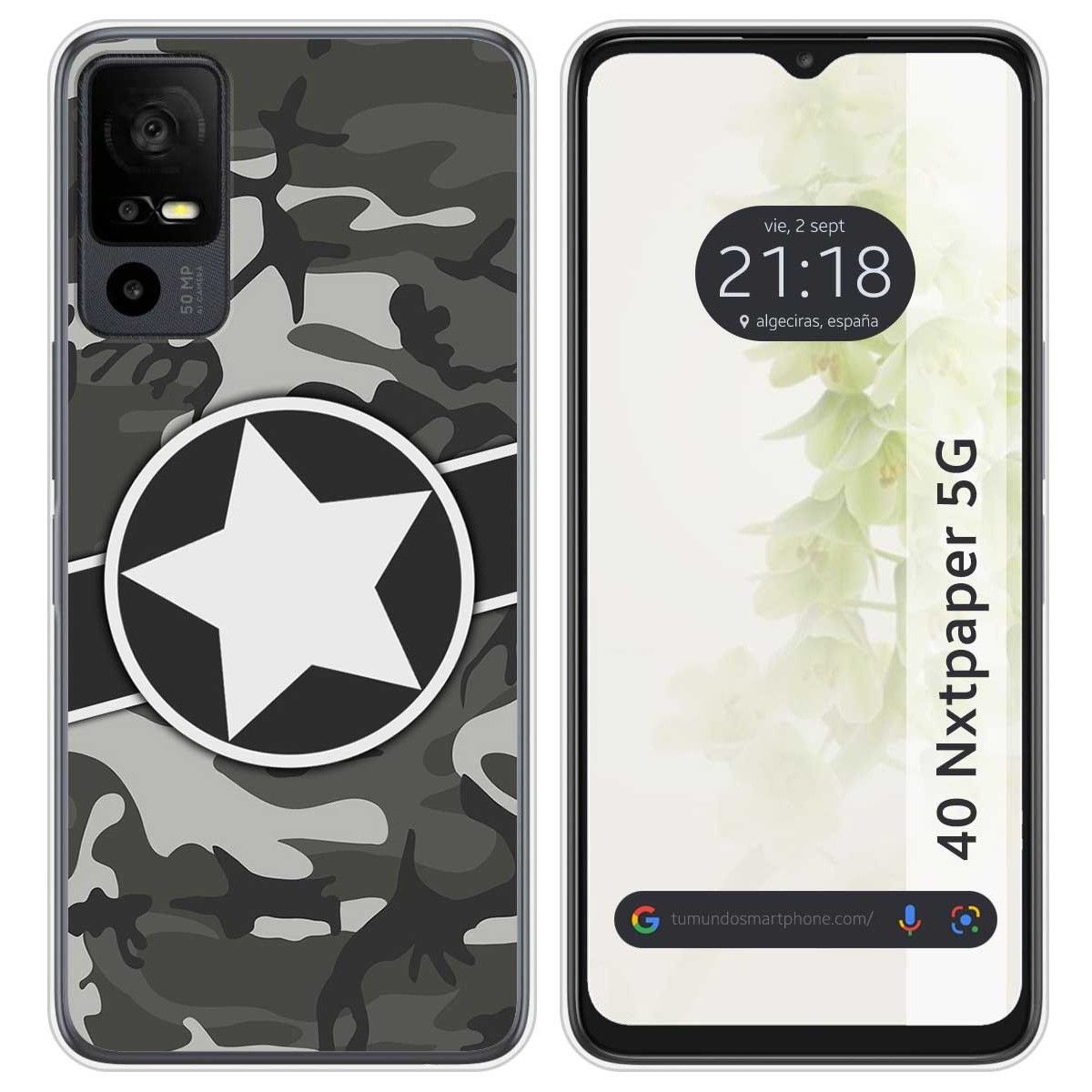 Funda Silicona para TCL 40 NXTPAPER 5G diseño Camuflaje 02 Dibujos