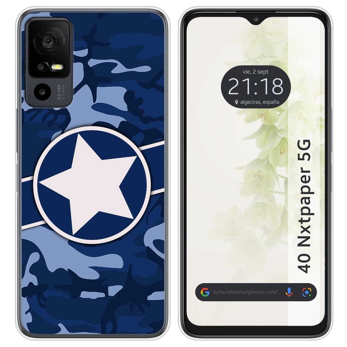 Funda Silicona para TCL 40 NXTPAPER 5G diseño Camuflaje 03 Dibujos