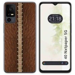 Funda Silicona para TCL 40 NXTPAPER 5G diseño Cuero 01 Dibujos