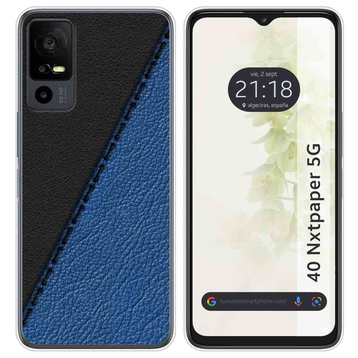 Funda Silicona para TCL 40 NXTPAPER 5G diseño Cuero 02 Dibujos