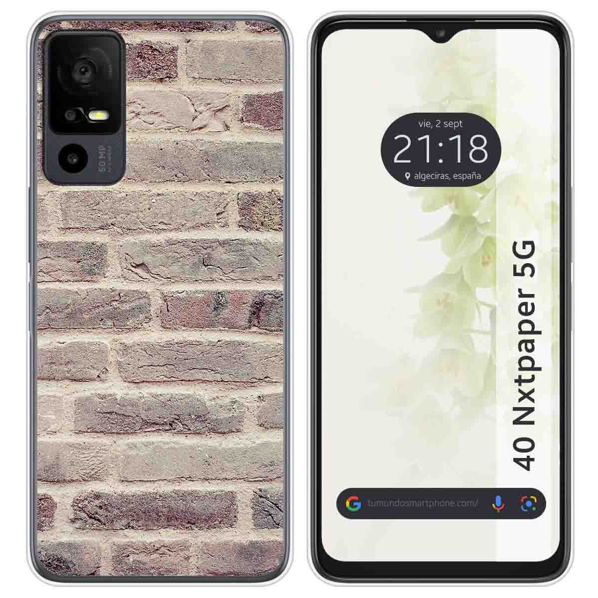 Funda Silicona para TCL 40 NXTPAPER 5G diseño Ladrillo 01 Dibujos