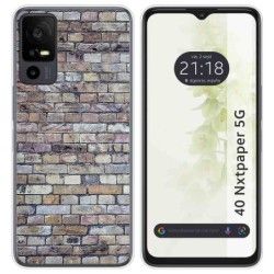 Funda Silicona para TCL 40 NXTPAPER 5G diseño Ladrillo 02 Dibujos