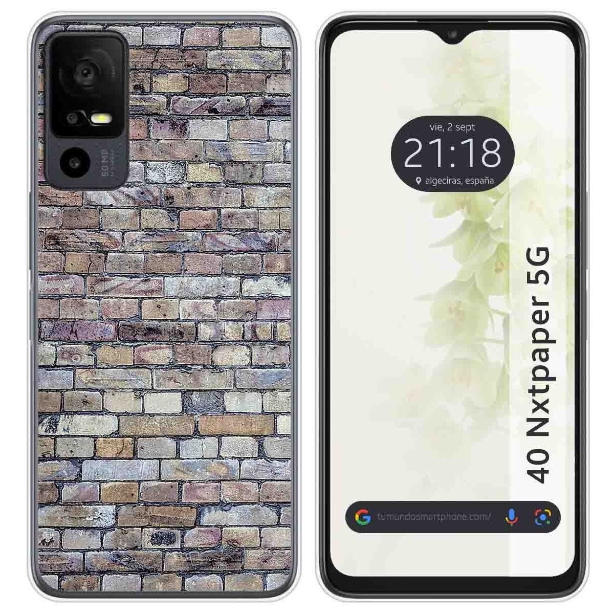 Funda Silicona para TCL 40 NXTPAPER 5G diseño Ladrillo 02 Dibujos