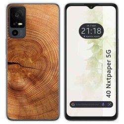 Funda Silicona para TCL 40 NXTPAPER 5G diseño Madera 04 Dibujos