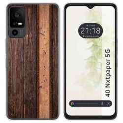 Funda Silicona para TCL 40 NXTPAPER 5G diseño Madera 05 Dibujos